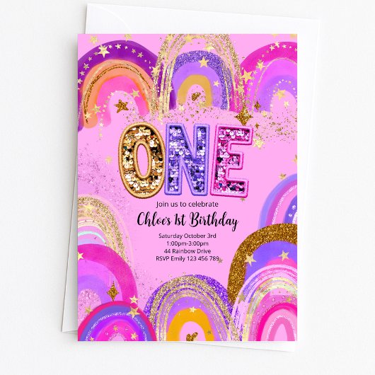 Invitation Fête de premier anniversaire pour filles