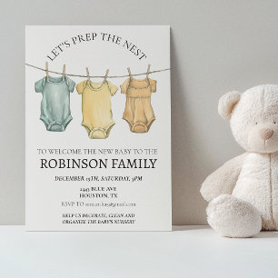 Invitation Fête de Préparation au Nid Baby Shower Préparez le