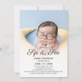 Invitation Fête de présentation avec photo et boisson (Devant)