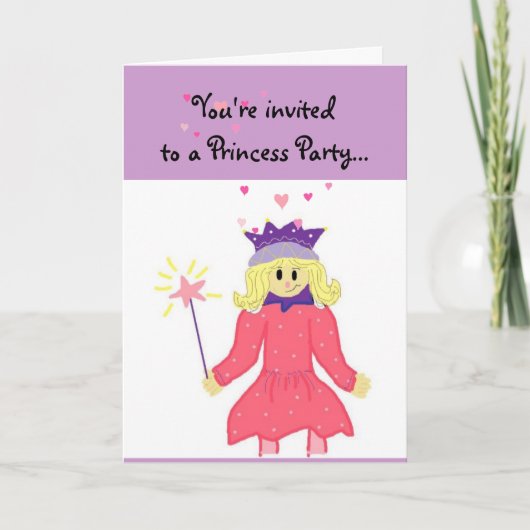 Invitation Fête de princesse (Devant)