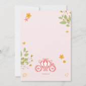 Invitation Fête de Princesse (Dos)