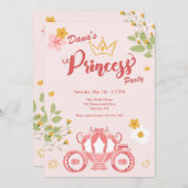 Invitation Fête de Princesse (Devant / Derrière)