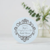 Invitation Fête de Princesse aux Paillettes Argentées pour un (Debout devant)