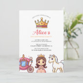 Invitation Fête de Princesse de Conte de Fée (Debout devant)