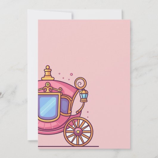 Invitation Fête de Princesse de Conte de Fée (Dos)