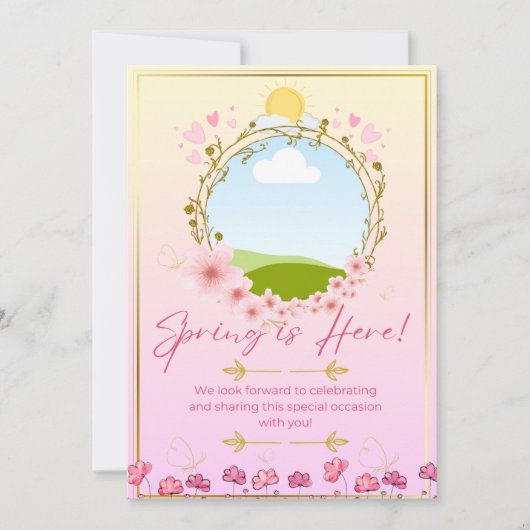 Invitation Fête de printemps (Devant)