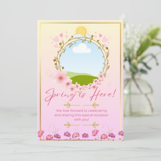 Invitation Fête de printemps (Debout devant)