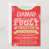 Invitation Fête de pull moche Noël Fugly Sweater rouge (Devant)