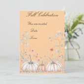 Invitation Fête de pumpkin pour Thanksgiving (Debout devant)