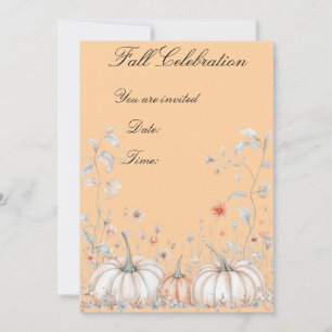 Invitation Fête de pumpkin pour Thanksgiving