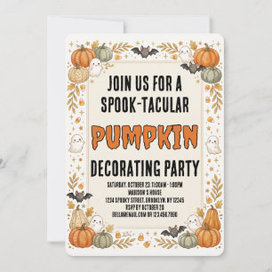Invitation Fête de pumpkin sur mesure Spooktacular CUTE Hallo