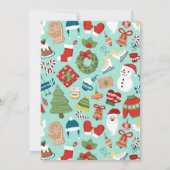 Invitation Fête de pyjama de Noël amusant enfants illustratio (Dos)