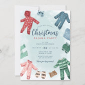 Invitation Fête de Pyjama de Noël Mignonne (Devant)