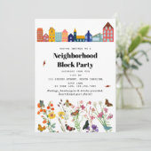 Invitation Fête de quartier BBQ de printemps dans le bloc (Debout devant)