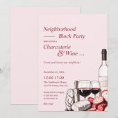 Invitation Fête de quartier Charcuterie & Vin (Devant / Derrière)