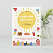 Invitation Fête de quartier d'été (Debout devant)