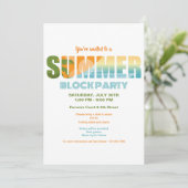 Invitation Fête de quartier d'été (Debout devant)