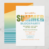 Invitation Fête de quartier d'été (Devant / Derrière)
