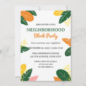 Invitation Fête de quartier estivale et colorée (Devant)