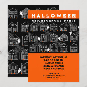 Invitation Fête de quartier Halloween