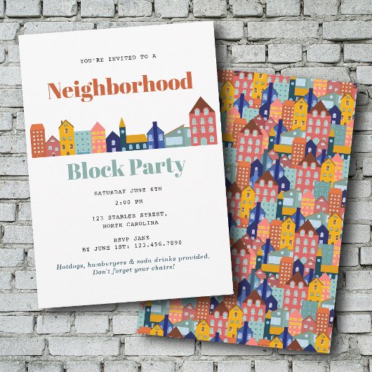 Invitation Fête de quartier Rencontrez vos voisins