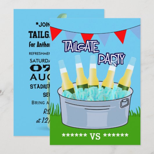 Invitation Fête de queue de hayon (Devant / Derrière)