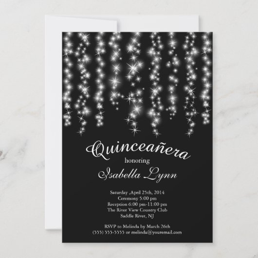 Invitation Fête de Quinceañera (Devant)