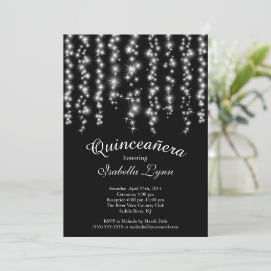 Invitation Fête de Quinceañera (Debout devant)