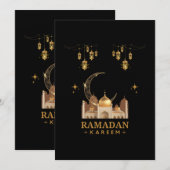 Invitation Fête de Ramadan Kareem à la Fleur d'Or (Devant / Derrière)