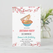 Invitation fête de ramen avec nuit sous les cerisiers en fleu (Debout devant)