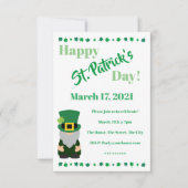 Invitation Fête de rassemblement de la Saint-Patrick (Devant)