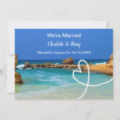 Invitation Fête De Réception D'Après Mariée À Chypre (Devant)