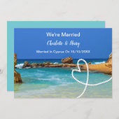 Invitation Fête De Réception D'Après Mariée À Chypre (Devant / Derrière)