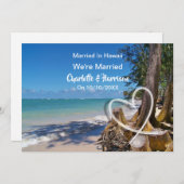 Invitation Fête De Réception De Mariage À Hawaii (Devant / Derrière)