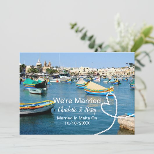 Invitation Fête De Réception De Mariage À Malte (Debout devant)