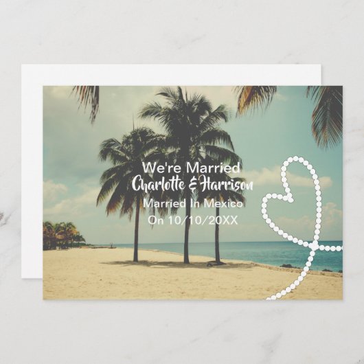 Invitation Fête De Réception De Mariage Au Mexique (Devant / Derrière)