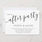 Invitation Fête de réception de mariage et fin heureuse (Devant)