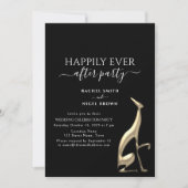 Invitation Fête de réception de mariage 'Heureux pour toujour (Devant)