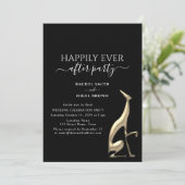 Invitation Fête de réception de mariage 'Heureux pour toujour (Debout devant)