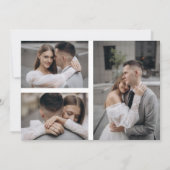 Invitation Fête de réception de mariage moderne 4 photo (Dos)