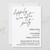 Invitation Fête de réception de mariage moderne et heureux po (Devant)