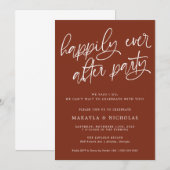Invitation Fête de réception de mariage pour toujours heureux (Devant / Derrière)