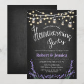 Invitation Fête de réchauffement de la maison - Chalkboard Ma (Devant / Derrière)