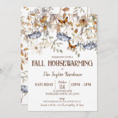 Invitation Fête de réchauffement de la maison d'automne, Papi (Devant / Derrière)