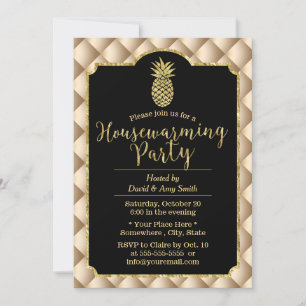 Invitation Fête de réchauffement de la maison Luxury Gold Ana