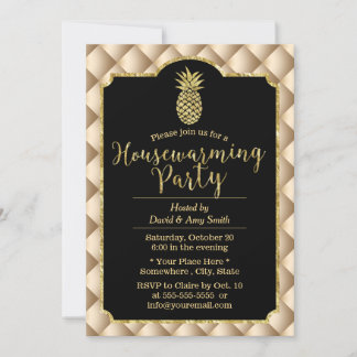 Invitation Fête de réchauffement de la maison Luxury Gold Ana