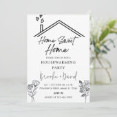 Invitation Fête de réchauffement ménager Accueil Sweet Home (Debout devant)