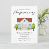 Invitation Fête de réchauffement ménager Nouvelle adresse dom (Debout devant)