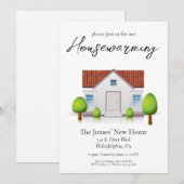 Invitation Fête de réchauffement ménager Nouvelle adresse dom (Devant / Derrière)