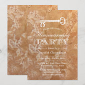 Invitation Fête de réchauffement ménager Squelette Clé de mar (Devant / Derrière)